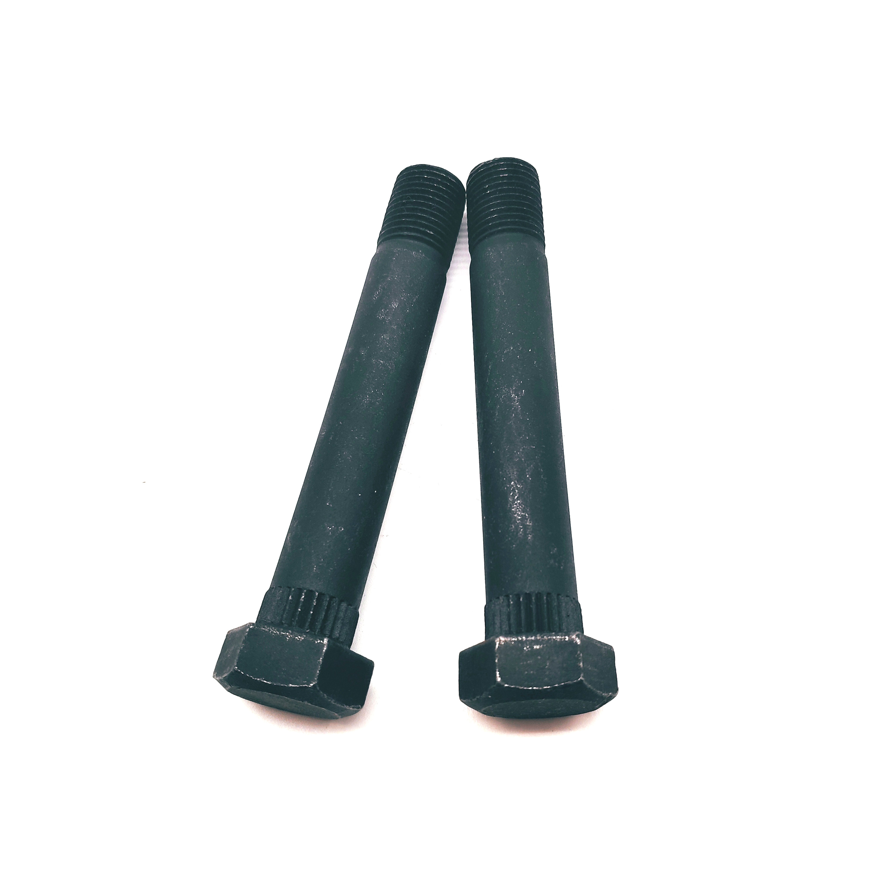 Black Knurled Neck Carbon Steel Half Thread Hexagon Bolts