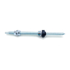 Carbon Steel C1022 Dowel Screw Hanger Bolts with Three Flange Nuts for Wood