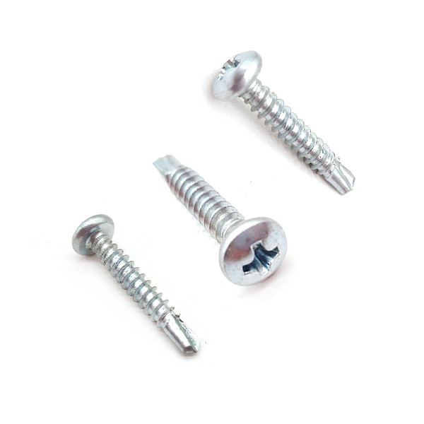 Carbon Steel Zinc Plating Cross Recessed Pan Head Drilling Screws with Wood Thread ST4.2 ST4.8