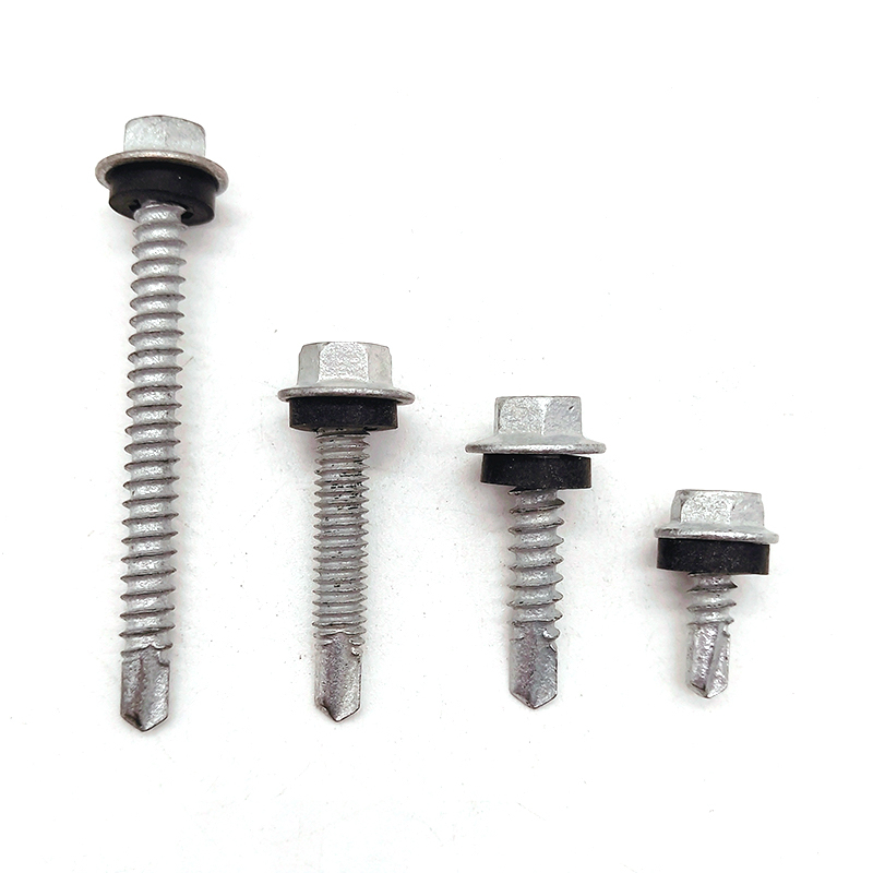 Chinese Factory Mechanical Galvanized Carbon Steel Hexagon Flange Head Self Drilling Screw