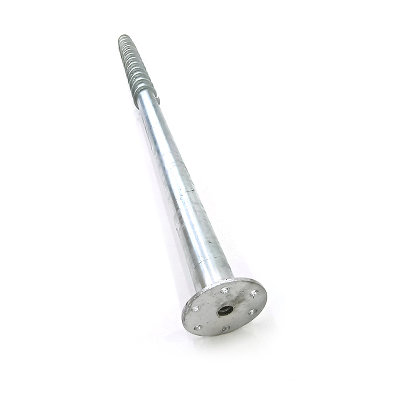 Solar Ground Mount Long Round Flange Head Earth Foundation Pile Ground Screws