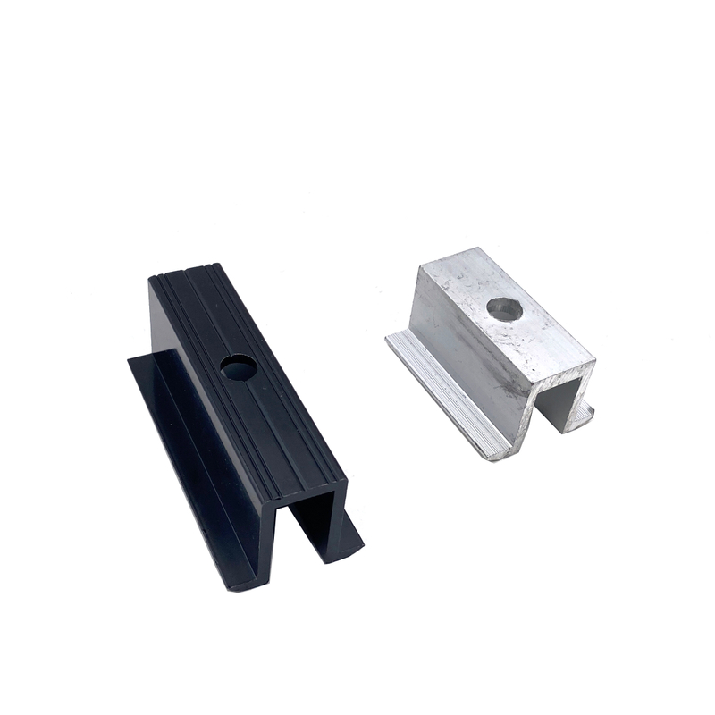 Aluminum Square Mid Clamp End Clamp for Solar Panel Mounting Structure