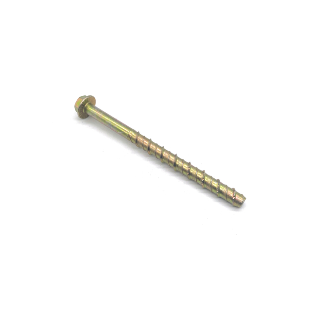 Hex Flange Head Yellow Zinc Plated Cement Concrete Screw Bolt