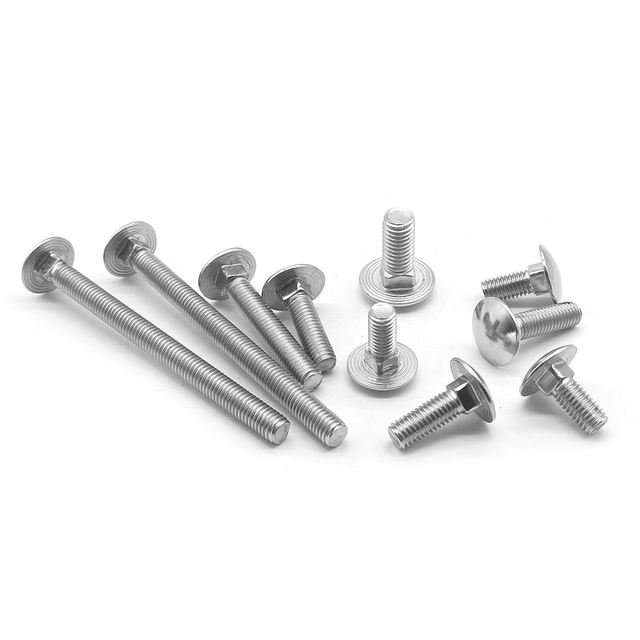 Stainless Steel 304 316 M8x100mm Round Head Long Coach Bolts with Square Neck