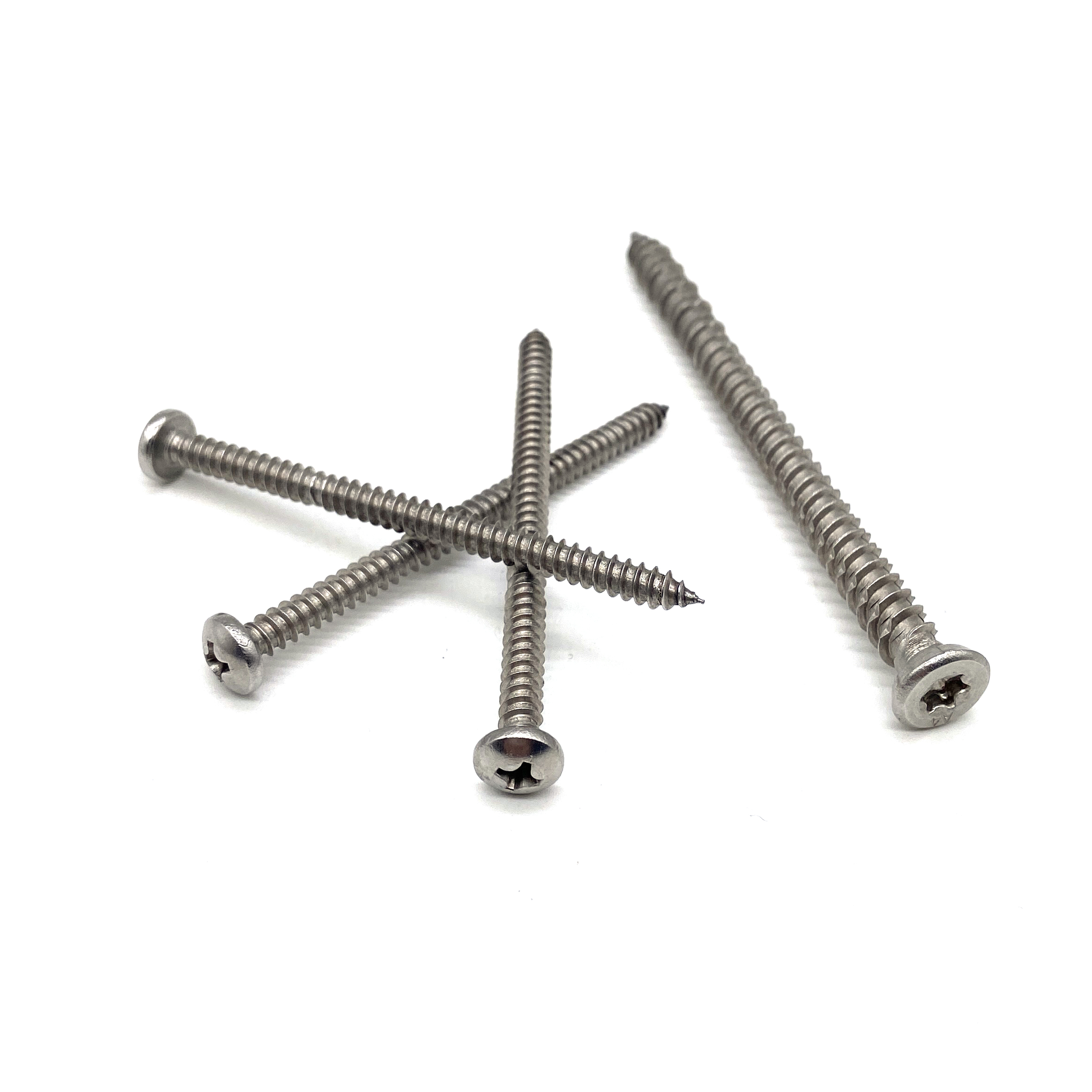 Phillips Round Head Sheet Metal Screw M2.3~M3 Tail Cut 304 Stainless Steel  A2