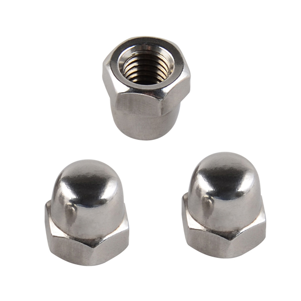Manufacture china stainless steel 304 direct sale metric hex domed cap nuts 