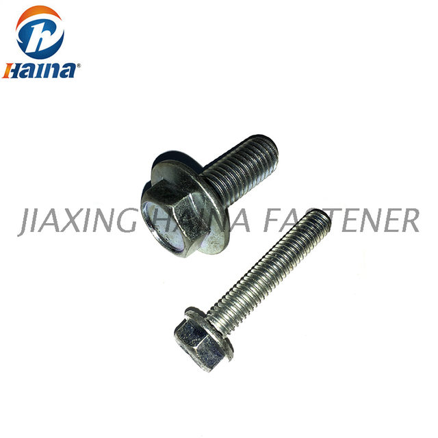 Zinc Plated Hex Flange Serrated Bolt- DIN6921 