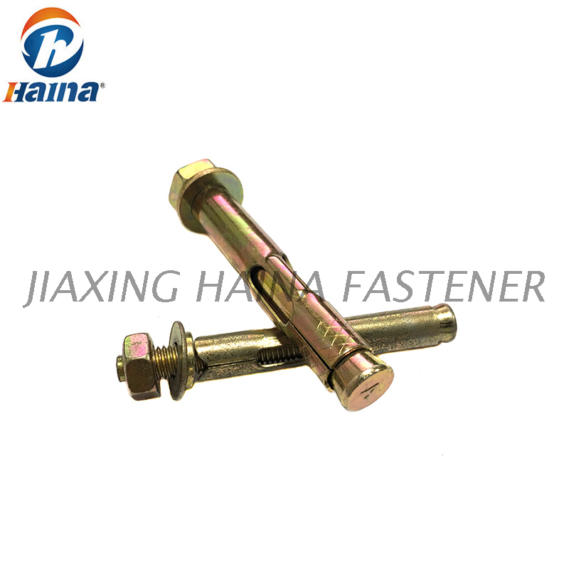 High Tensile Galvanized Steel Metal Sleeve Anchor With Nut And Washre