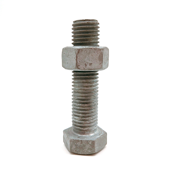 Grade 5.8 M10 M12 M14 Carbon Steel HDG Hex Bolt And Nut for Power