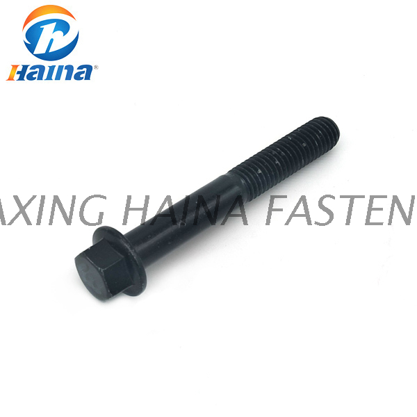 DIN6922 Gr8.8 Hexagon Flange Bolt Hex Flange Bolt with Reduce Shank Black