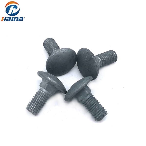 DIN 603 / DIN 608 Carbon Steel Galvanized HDG Round / Mushroom Head Square Neck Carriage Bolt