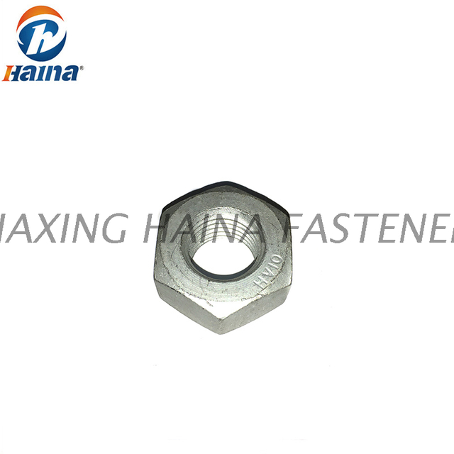 Carbon Steel Hot Dip Galvanized Gr.4 Gr.8 Hex Nut DIN934 GB6170