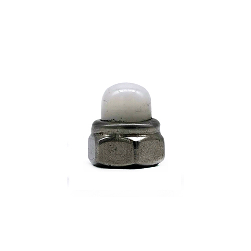 OEM Stainless Steel SS304 / 316 Hexagon Domed White Nylon Cap Nuts