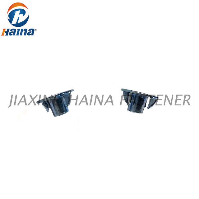 M6 Carbon Steel White Blue Zinc Plated Tee Nut Four Claws Nut