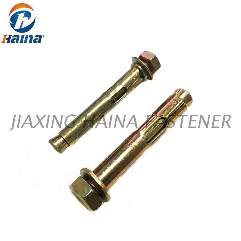 High Tensile Galvanized Steel Metal Sleeve Anchor With Nut And Washre