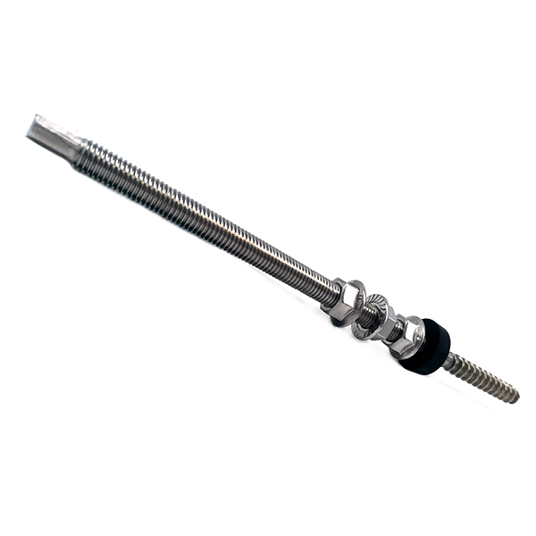 Stainless Steel SUS 304 M6 Metric Solar Mounting Tin Roof Double End Hanger Bolts for Solar Panel Assembly