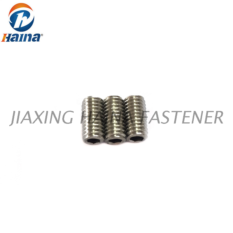 Stainless Steel 304 316 DIN913 Flat Head Hexagon Socket Set Screw