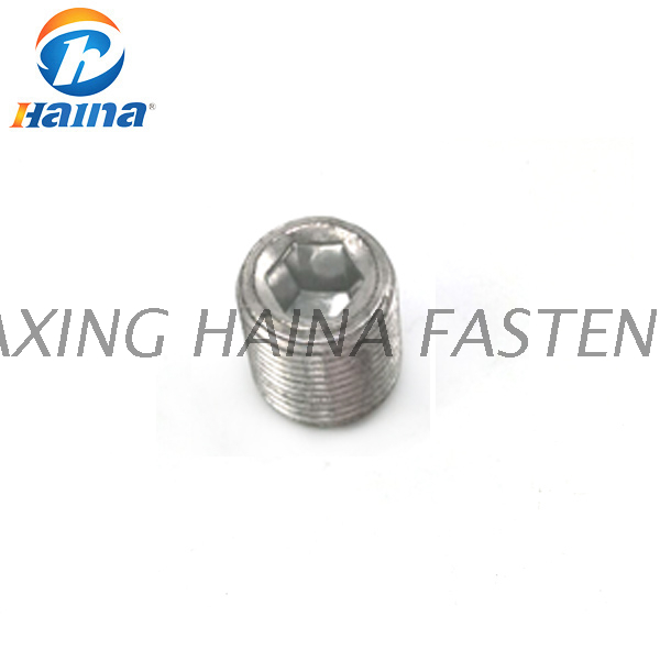 Galvanized Class 8.8 flat end hexagonal set screws ISO4026