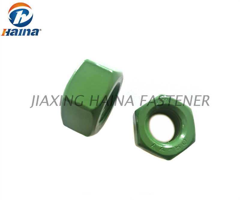 Teflon PTFE Coated Xylan 1070 Green DIN934 Stainless Steel Hex Nut 