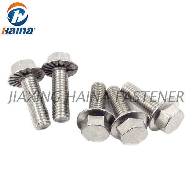 DIN6921 Stainless Steel A2-70 Hex Head Flange Bolts With Serrated