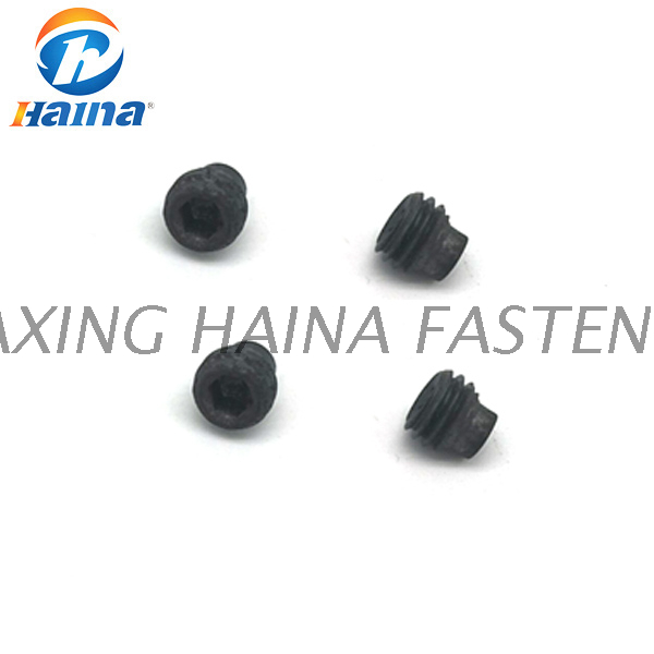 DIN915 black zinc plated hexagon socket Set Screws With Dog Piont