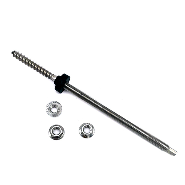 High Quality Stainless Steel / Carbon Steel SUS304 Roof Solar Panel Installation Solar Hanger Bolts with Nut