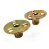Yellow Zinc Plated Blind Rivets Nuts With Three Hole / Round Base M10 T Type Tee Nut
