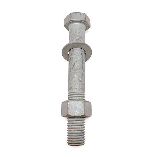 M16 M20 Carbon Steel Hot Dip Galvanized Hex Power Bolt And Nut with Plain Washer