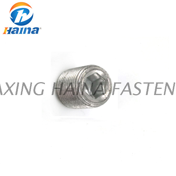 Galvanized Class 8.8 flat end hexagonal set screws ISO4026