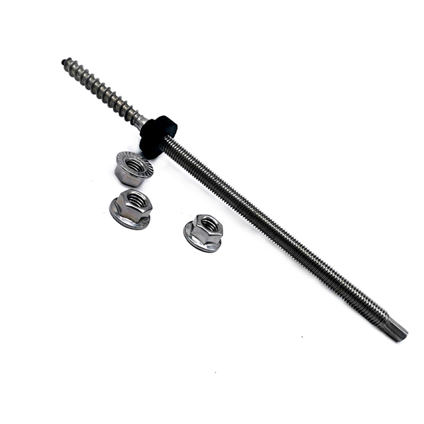High Quality Stainless Steel / Carbon Steel SUS304 Roof Solar Panel Installation Solar Hanger Bolts with Nut
