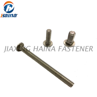 DIN603 Stainless Steel A2-70 SS304 SS316 Carriage Bolt , Mushroom Round Head With Square Neck Bolts