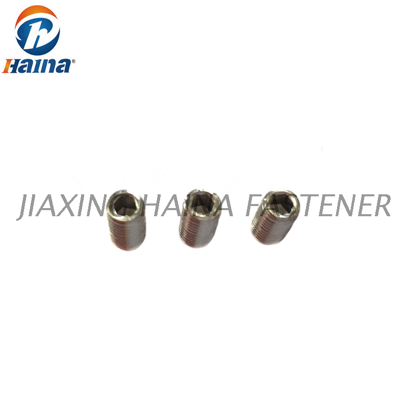 Stainless Steel 304 316 DIN913 Flat Head Hexagon Socket Set Screw
