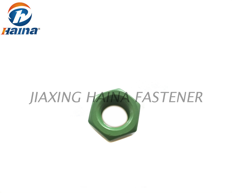 Teflon PTFE Coated Xylan 1070 Green DIN934 Stainless Steel Hex Nut 
