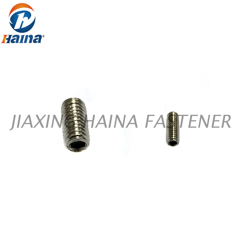 Stainless Steel 304 316 DIN913 Flat Head Hexagon Socket Set Screw