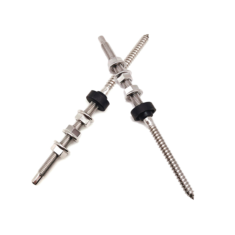 SS304 SS430 M8X150 200mm Long Solar Dowel Screw/ Hanger Bolt with EPDM Washer