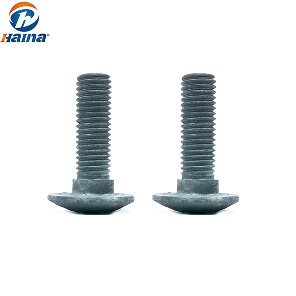 High Strength 4.8/8.8/10.9/12.9 Grade Carbon Steel HDG Black Carriage Bolt Use for Electric Tower