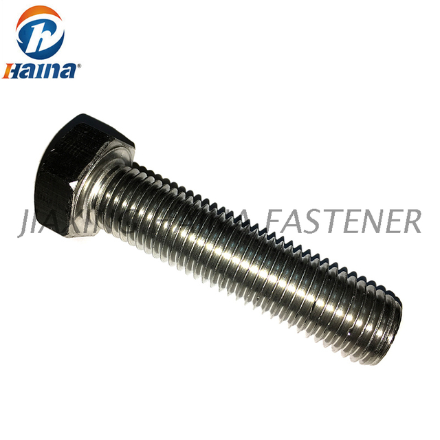 SS304 SS316 SS316L M10 M16 DIN933 ISO4017 Stainless Steel full thread Hex Bolt