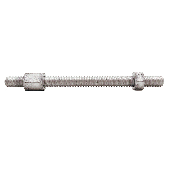 Carbon Steel M20 M22 M24 M27 Grade 8.8 Galvanized Electric Power Threaded Rod with Nuts 