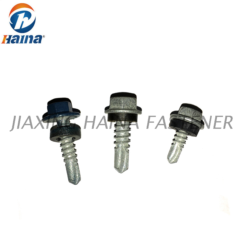 Hot Dip Galvanized Self Drilling Screws With Epdm Washer Din From