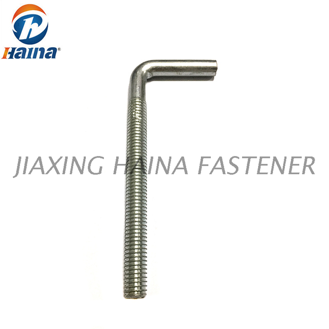 4.8 Grade Hot Dip Galvanized L Shaped Anchor Foundation Bolt